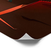 Retro Sci-Fi Olympus Mons Reisposter Poster (Hoek)