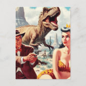 Retro Sci-Fi Pin Up Briefkaart (Voorkant)