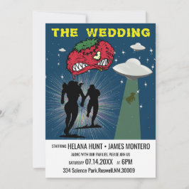 Retro Sci Fi Poster Wedding Kaart