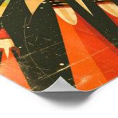 Retro Sci-Fi Rocket Space Illustration Design Poster (Hoek)