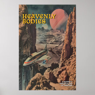 Retro Sci-Fi Ruimte Exploratie Kunstprint Vintage Poster