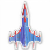 Retro Sci-Fi Ruimteschip Transparante Sticker (Voorkant)
