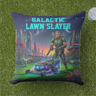 Retro Sci-fi Ruimtevaarder Gazon Slayer Huis Decor Buitenkussen
