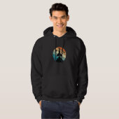 Retro Sci Fi Space Rocket Mannen Vrouwen Jongens  Hoodie (Voorkant volledig)