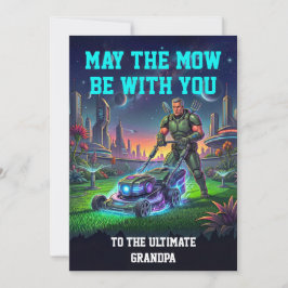 Retro Sci Fi Tactical Lawn Hero Parody Feestdagenkaart