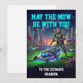 Retro Sci Fi Tactical Lawn Hero Parody Feestdagenkaart (Voorkant / Achterkant)