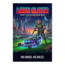 Retro Sci Fi Tactische Gazonheld Parodie