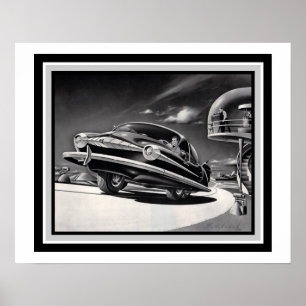 Retro Sci Fi Transportation Poster 16 x 20