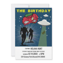 Retro Sci Fi verjaardagsfeestje Poster