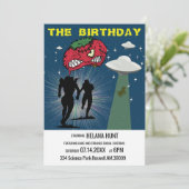 Retro Sci Fi verjaardagsfeestje Poster Kaart (Staand voorkant)