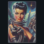 Retro Sci-Fi Vrouw Schilderen Tissuepapier<br><div class="desc">Retro Sci-Fi Vrouw Schilderen</div>