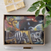 Retro Sci-Fi Vrouw Tissuepapier (Geschenk)