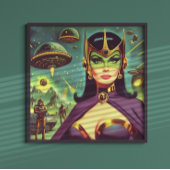 Retro Sci-Fi Woman Poster
