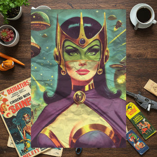 Retro Sci-Fi Woman Tissuepapier