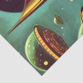 Retro Sci-Fi Woman Tissuepapier (Detail)