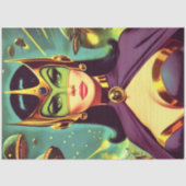 Retro Sci-Fi Woman Tissuepapier (Voorkant)