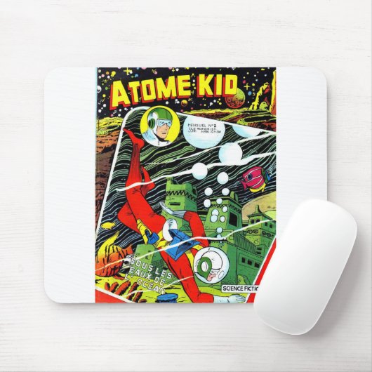 Retro Sci Fiction Hoesje - Franse  strips Muismat (Met muis)