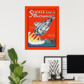 Retro Science Fiction 1931 cover magazine Poster (Thuiskantoor)