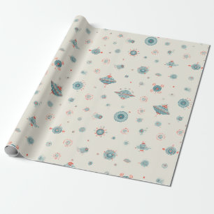 Retro Science-Fiction Inpakpapier