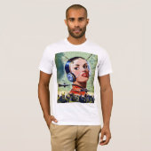 Retro Science Fiction Mannen T-shirt (Voorkant volledig)