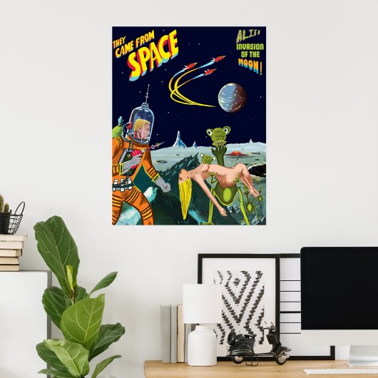 Retro Science Fiction Tribute Poster (Thuiskantoor)