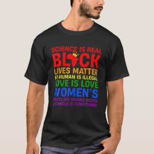 Retro Science is echt BLM Women Rights Love LGBT P T-shirt