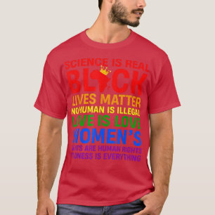 Retro Science is echt blm Women Rights Love lobt T-shirt