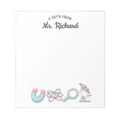 Retro Science levert wetenschapsleraar cadeau Notitieblok (Voorkant)