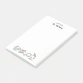 Retro Science levert wetenschapsleraar cadeau Post-it® Notes (Schuin)