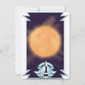 Retro sciencefictionlogo in stijl uit de jaren 50 (Achterkant)