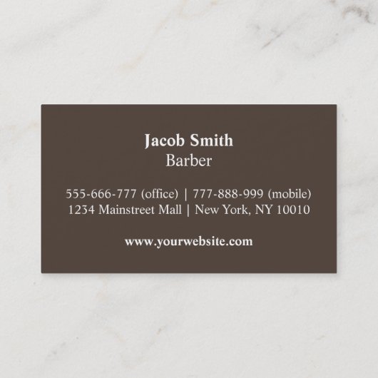 Retro Scissors haircut Tools Barber Shop Visitekaartje (Achterkant)