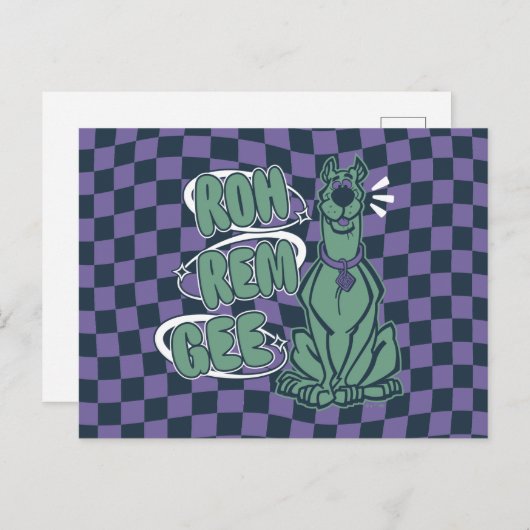 Retro Scooby "OMG" Briefkaart (Voorkant / Achterkant)