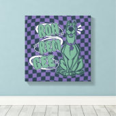 Retro Scooby "OMG" Canvas Afdruk (Insitu (Houten vloer))