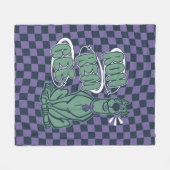 Retro Scooby "OMG" Fleece Deken (Voorkant (Horizontaal))