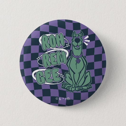 Retro Scooby "OMG" Ronde Button 5,7 Cm (Voorkant)