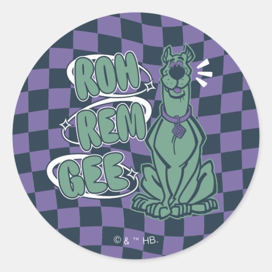 Retro Scooby "OMG" Ronde Sticker (Voorkant)