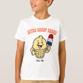 Retro Scoop Squad Kinder T-Shirts (Voorkant)