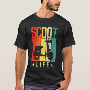 Retro Scoot Leven Brommer Scooter Rijder Retro Sti T-shirt