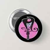 retro scooter biker chic ronde button 5,7 cm (Voorkant /achterkant)