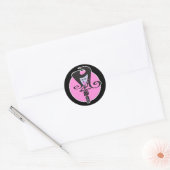 retro scooter biker chic ronde sticker (Envelop)