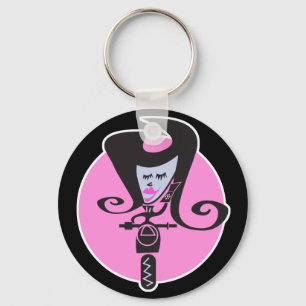 retro scooter biker chic sleutelhanger
