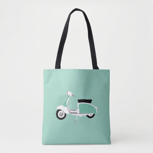 Retro-scooter boodschappentas tote bag (Voorkant)