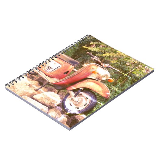 Retro scooter foto Notitieboek (Linkerzijde)
