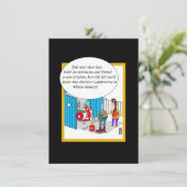 Retro Scooter-humor Kaart (Staand voorkant)