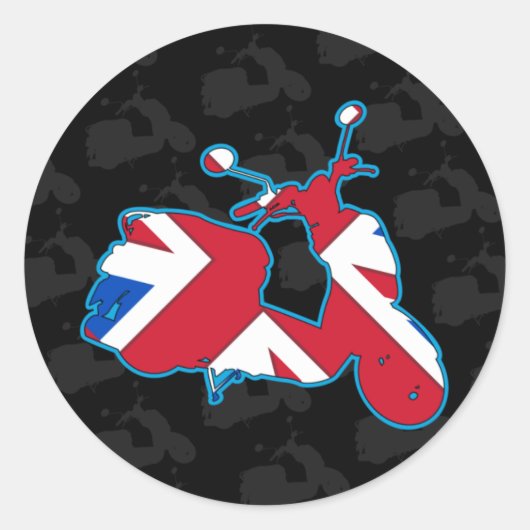 Retro Scooter Mod Sticker (Voorkant)