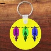 Retro Scooter Pop art versie Sleutelhanger (Voorkant)