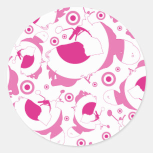 Retro Scooter Silhouet Sticker
