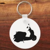 Retro Scooter Silhouette Sleutelhanger (Voorkant)