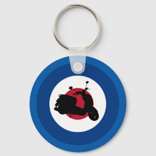 Retro Scooter Silhouette Sleutelhanger