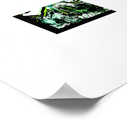 Retro Scooter - Stuntscooter - Kick Stunt Scooter Poster (Hoek)